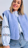GILET SHERPA MILA BLEU
