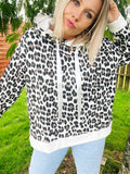 SWEAT BEST LEOPARD BLANC