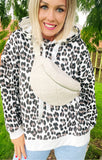 SWEAT BEST LEOPARD BLANC