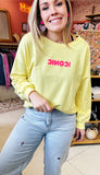 SWEAT ICONIC JAUNE