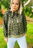 SWEAT BEST LEOPARD KAKI