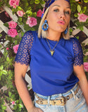 T-SHIRT PRETTY BLEU
