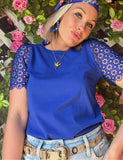 T-SHIRT PRETTY BLEU