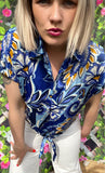 BLOUSE CORSE Bleu
