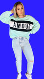 SWEAT AMOUR Turquoise - O'Dressing-M