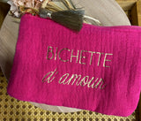 Pochette coloré ” Bichette d’amour ” Gaze de coton