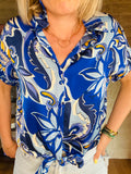 BLOUSE CORSE Bleu - O'Dressing-M