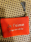 Pochette coloré ” je t’aime jusqu’aux Etoiles ” Gaze de coton
