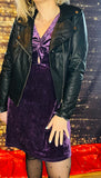 ROBE VELOUR VIOLETTE