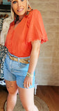 BLOUSE MORBIHAN Orange - O'Dressing-M