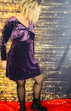 ROBE VELOUR VIOLETTE