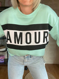 SWEAT AMOUR Turquoise - O'Dressing-M