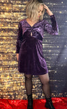 ROBE VELOUR VIOLETTE