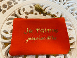 Pochette coloré ” je t’aime jusqu’aux Etoiles ” Gaze de coton - O'Dressing-M