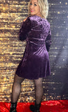 ROBE VELOUR VIOLETTE