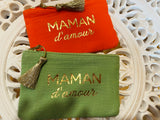 Pochette coloré ” Maman d’amour ” Gaze de coton - O'Dressing-M