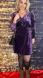 ROBE VELOUR VIOLETTE