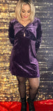 ROBE VELOUR VIOLETTE