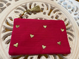 Pochette coloré ” broderie coeur ” Gaze de coton - O'Dressing-M